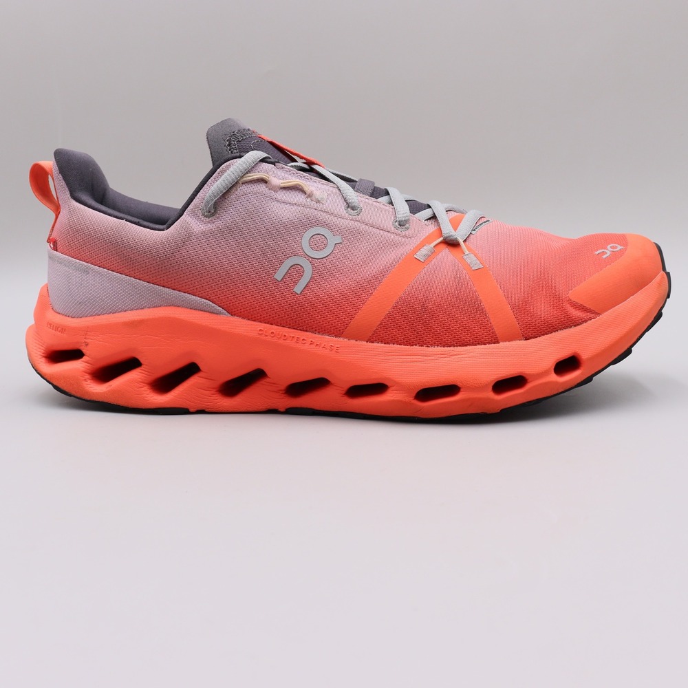 On Running Cloudsurfer Trail Waterproof Mens Size 12 Orange Gray Running Shoes
